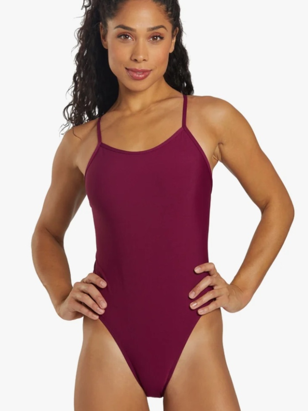 Jolyn Chevy One Piece Swimsuit in Cabernet